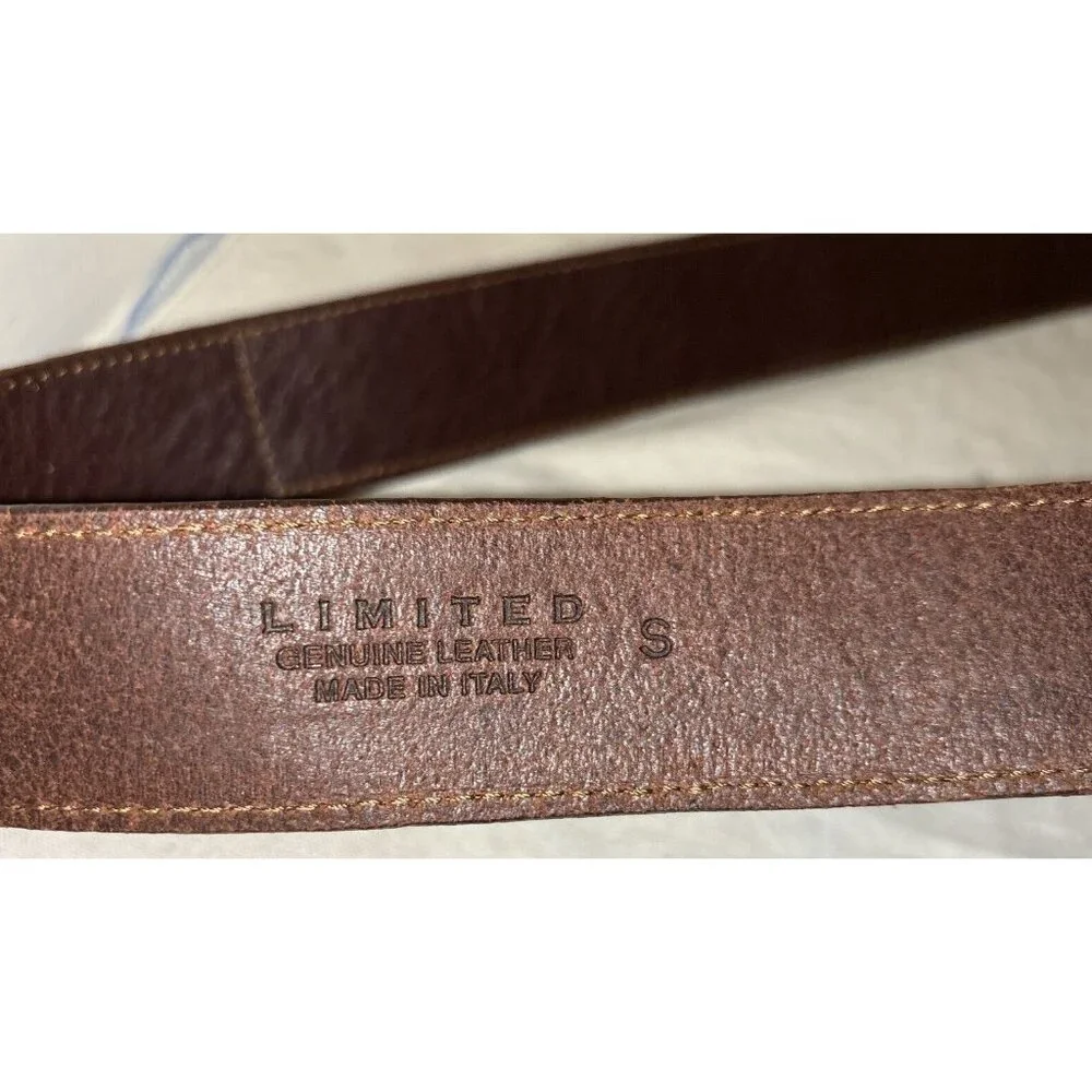 LIMITED‎ Brown Genuine Leather Belt - Made in Italy - Women's Size 30